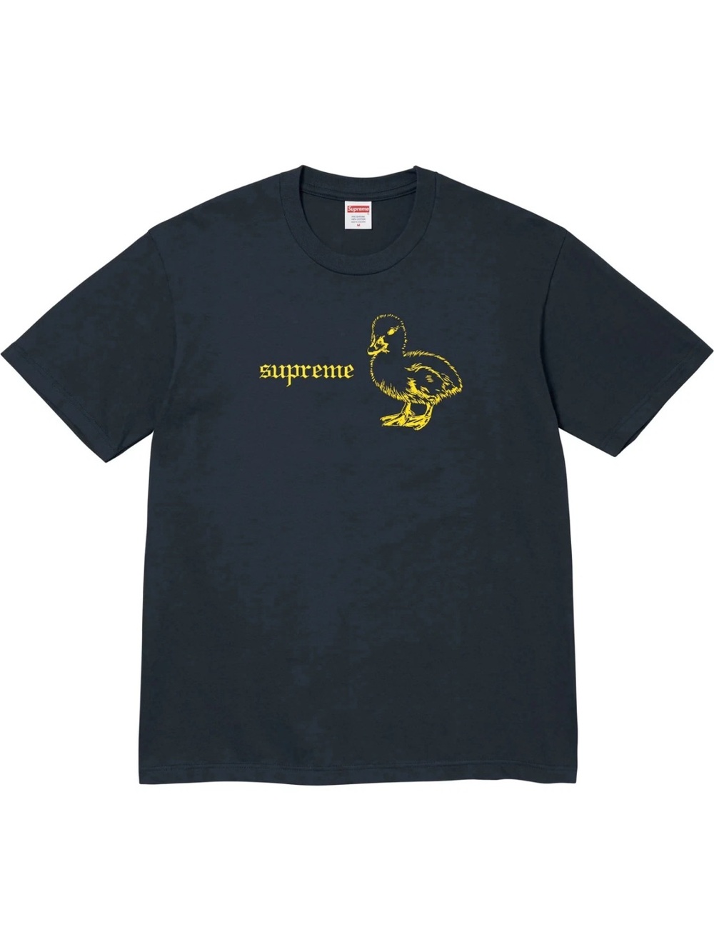 Supreme Black Tee with Yellow Duck Graphic